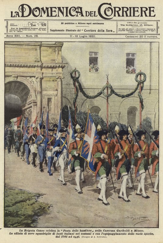 A Brigada Cueno celebra a Festa das Bandeiras de Achille Beltrame