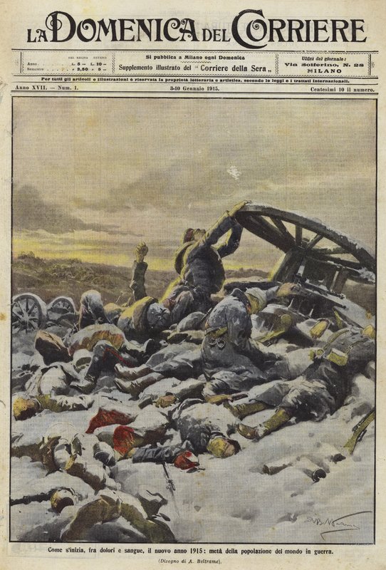 O novo ano de 1915 com metade da população do mundo em guerra de Achille Beltrame