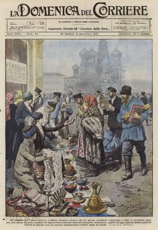 Os ricos são obrigados a vender seus pertences na Rússia pós-revolucionária de Achille Beltrame