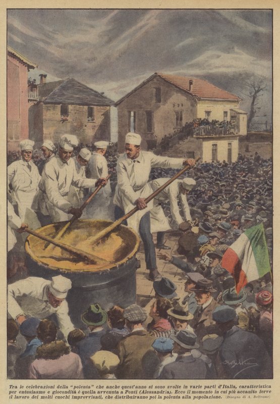 Entre as celebrações da polenta que também este ano foram realizadas em várias partes da Itália de Achille Beltrame