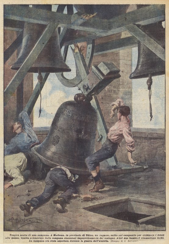 Colapso trágico de um sino de Achille Beltrame