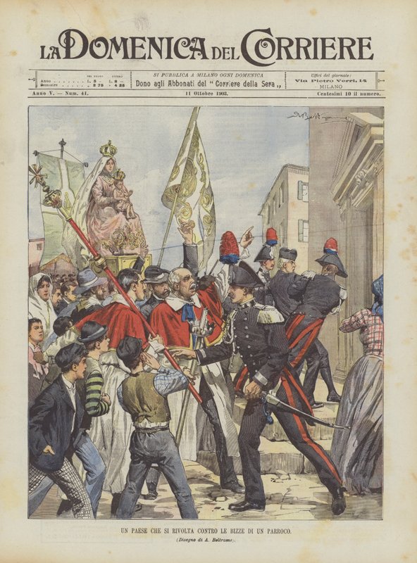 Um país que está se voltando contra os grunhidos de um padre paroquial de Achille Beltrame