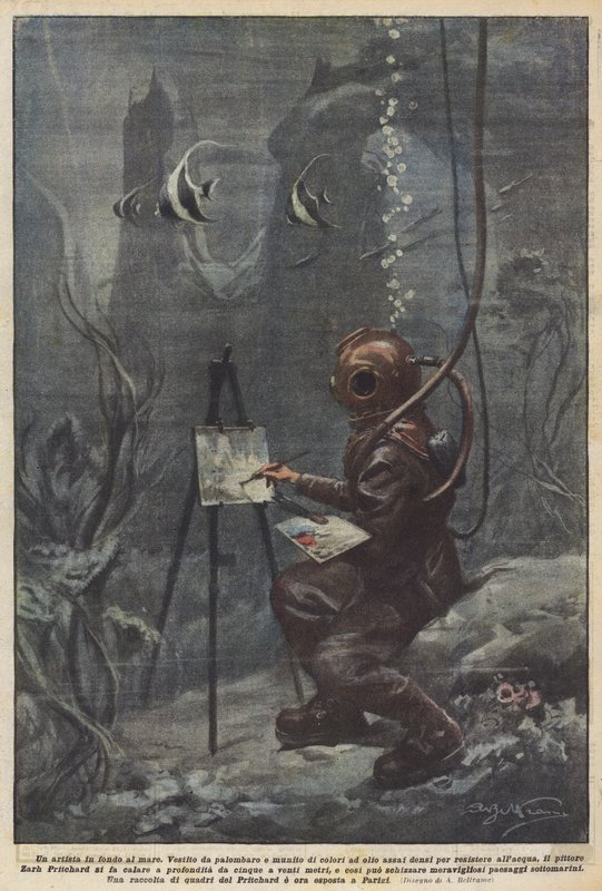 Um artista no fundo do mar de Achille Beltrame
