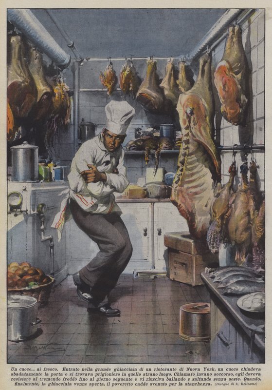 Um cozinheiro ao ar livre de Achille Beltrame