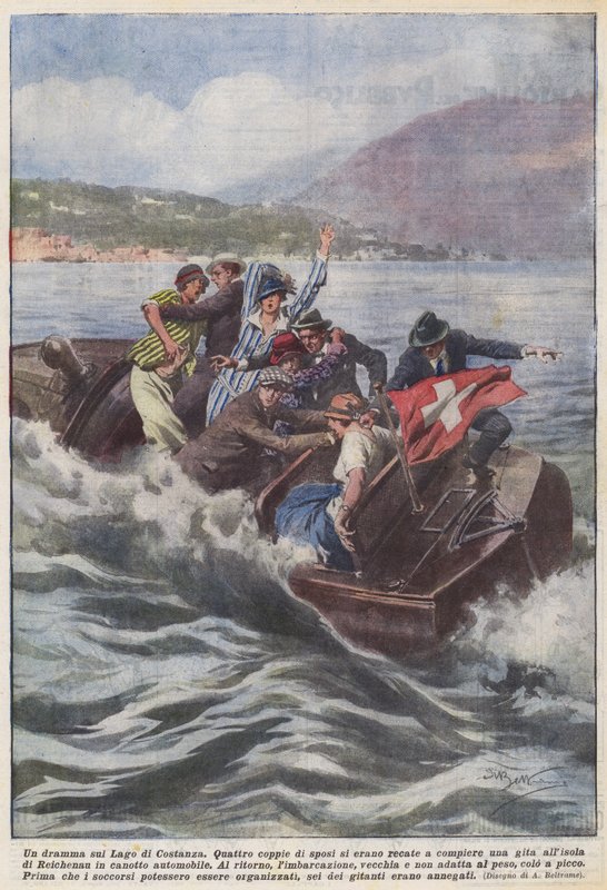 Um drama no Lago Constança de Achille Beltrame