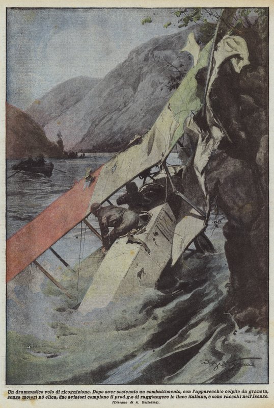Um voo de reconhecimento dramático de Achille Beltrame