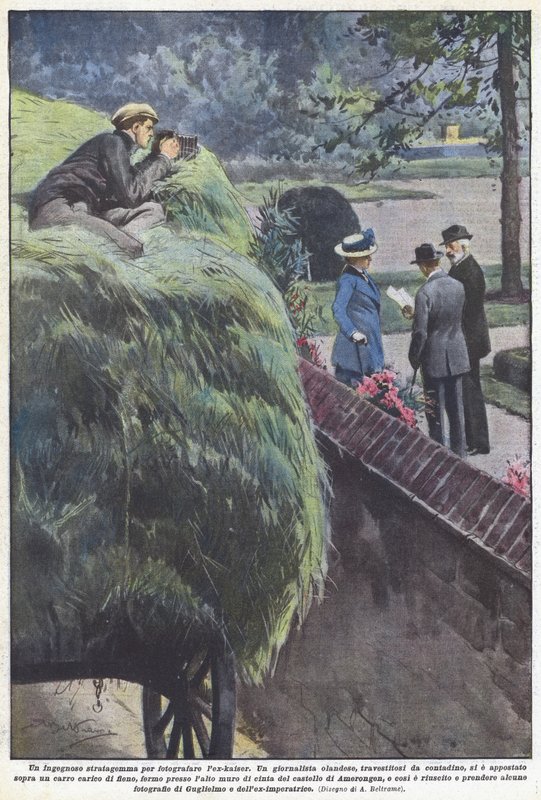 Um engenhoso estratagema para fotografar o lex-kaiser de Achille Beltrame