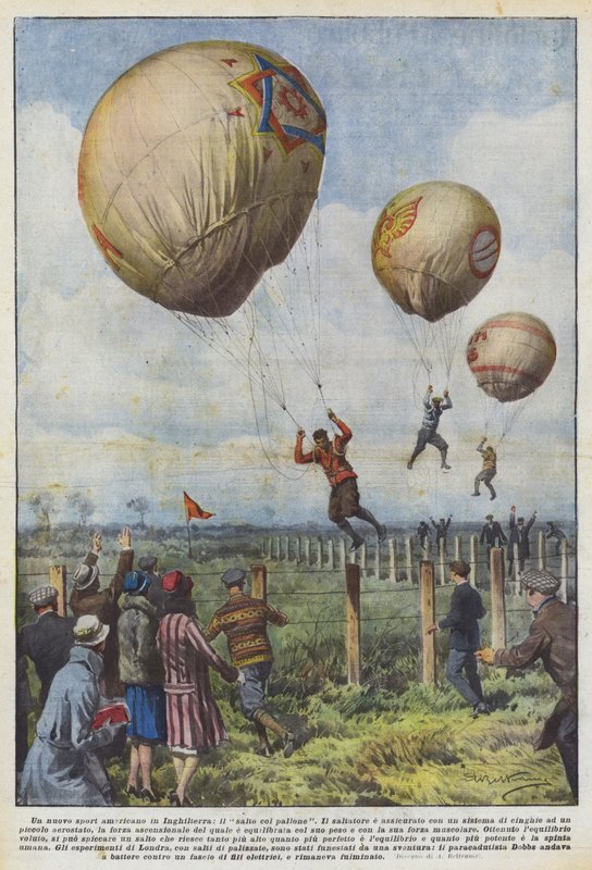 Um novo esporte americano na Inglaterra, o salto com a bola de Achille Beltrame
