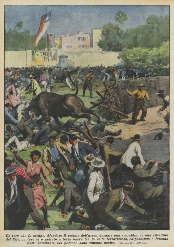 Um touro que é um massacre de Achille Beltrame