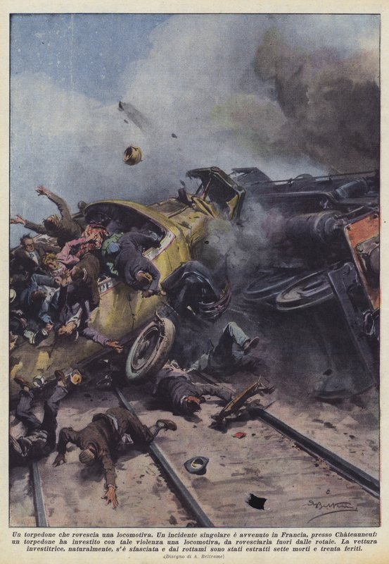 Um treinador que derruba uma locomotiva de Achille Beltrame