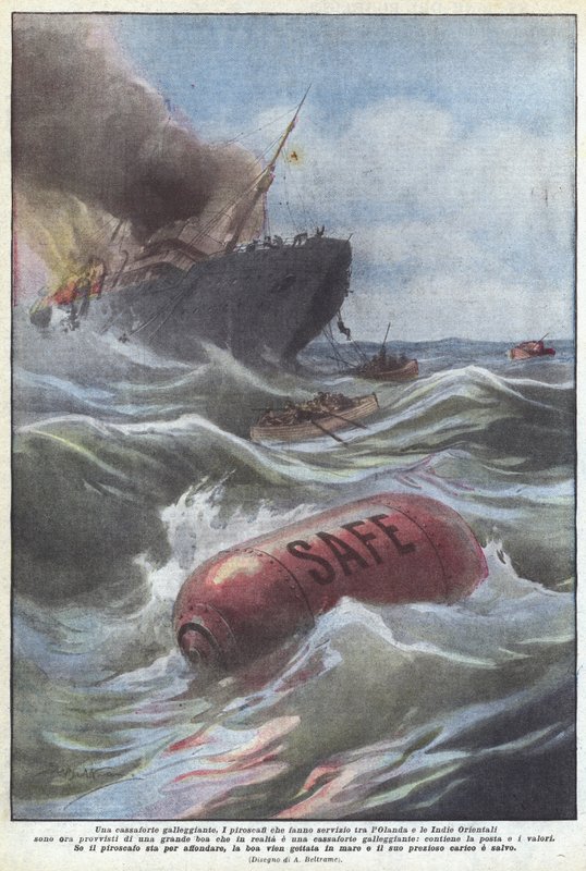 Um cofre flutuante de Achille Beltrame