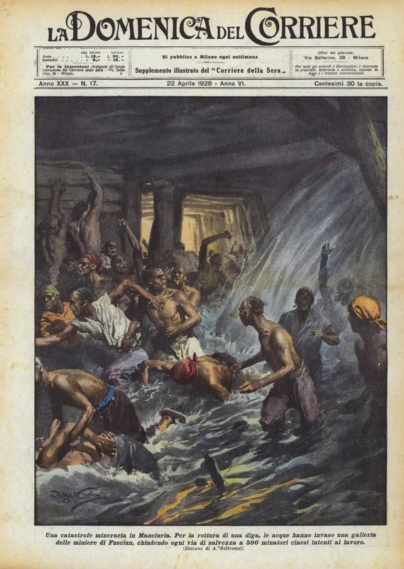 Uma catástrofe de mineração na Manchúria de Achille Beltrame