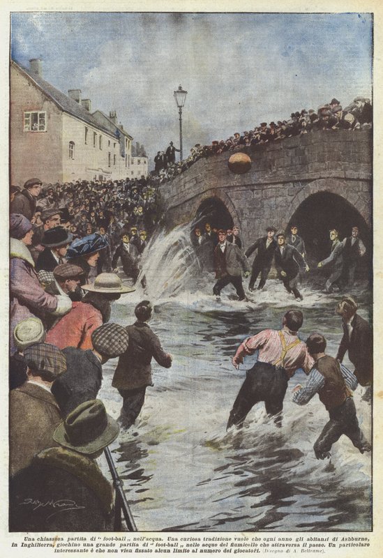 Um jogo barulhento de pé-bola na água de Achille Beltrame