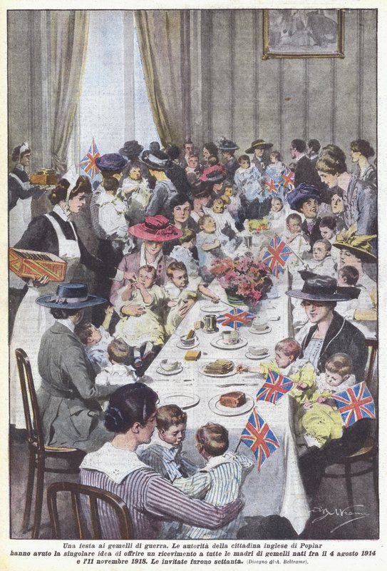 Uma festa para os gêmeos da guerra de Achille Beltrame