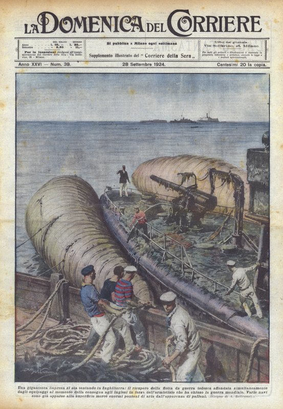 Um empreendimento gigantesco está sendo tentado na Inglaterra, a recuperação da frota de guerra alemã de Achille Beltrame