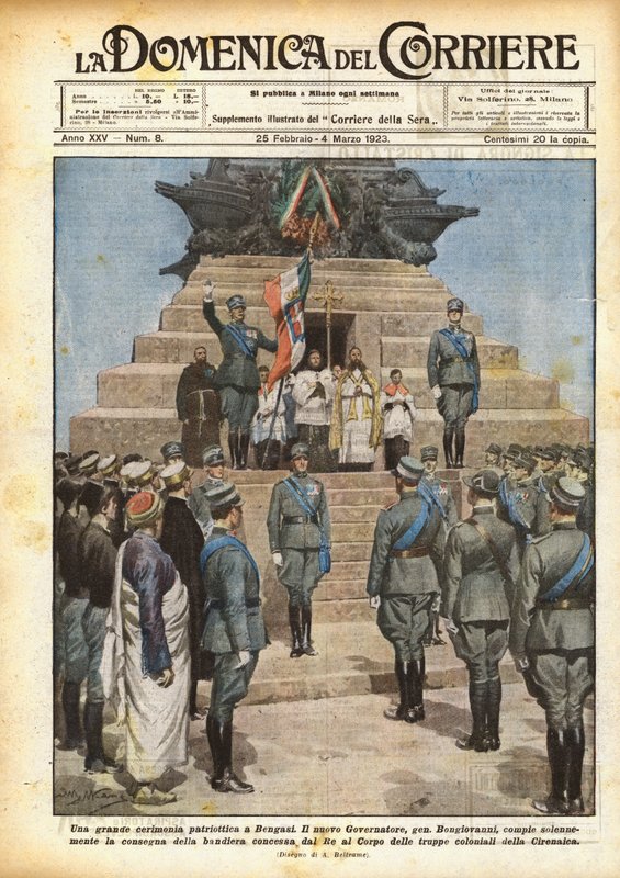 Uma grande cerimónia patriótica em Benghazi de Achille Beltrame