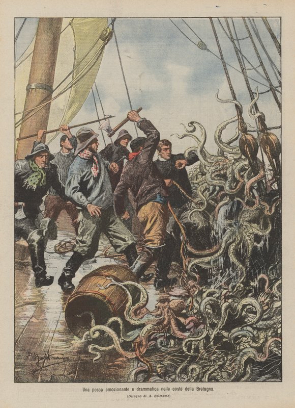 Uma pesca emocionante e dramática nas margens da Bretanha de Achille Beltrame