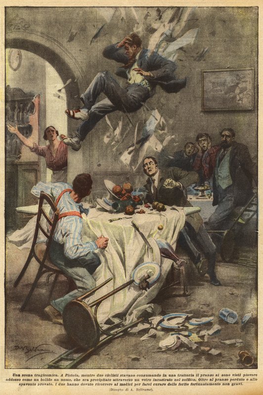 Uma cena tragicômica de Achille Beltrame