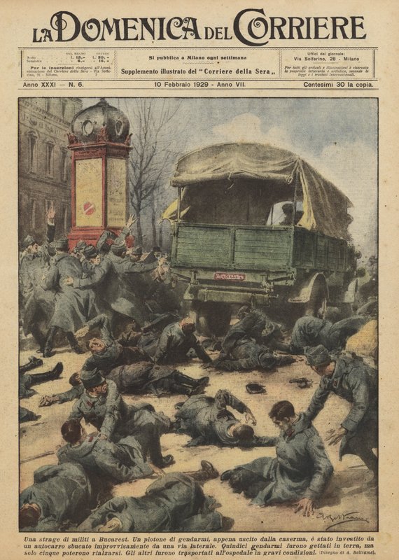 Um massacre de milícia em Bucareste de Achille Beltrame