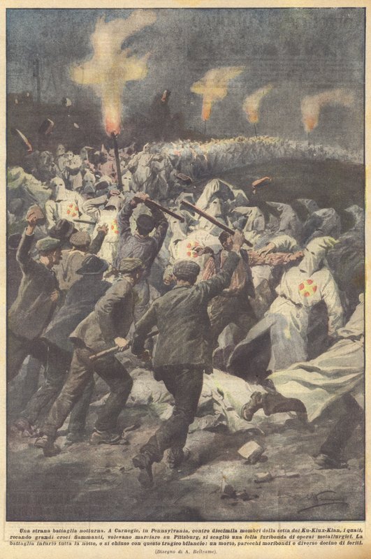Uma estranha batalha por uma noite de Achille Beltrame
