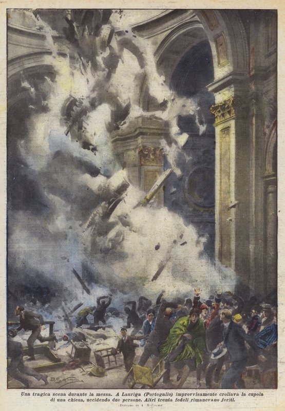 Uma cena trágica durante a missa de Achille Beltrame
