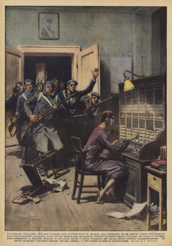 Unanimosa telefonista  de Achille Beltrame
