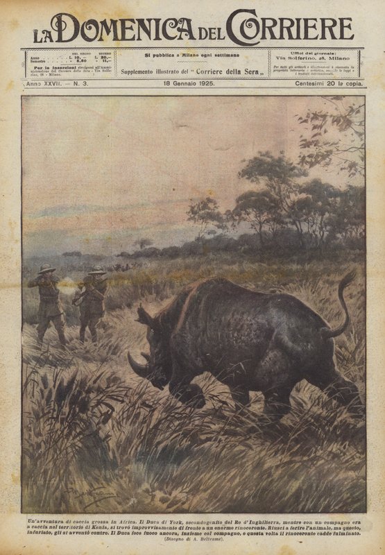 Uma aventura de caça na África de Achille Beltrame