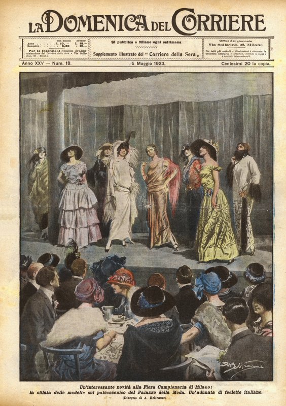 Uma novidade interessante na Feira de Milão, o desfile de moda no palco de Achille Beltrame