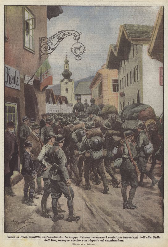 Para a linha estabelecida pelo armistício de Achille Beltrame