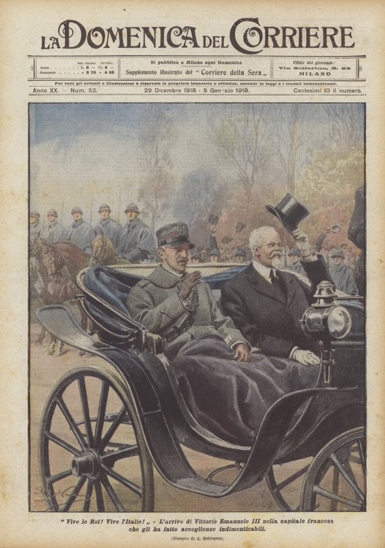 Viva o Roi! Vive o italiano! A chegada de Victor Emmanuel III na capital francesa que o de Achille Beltrame