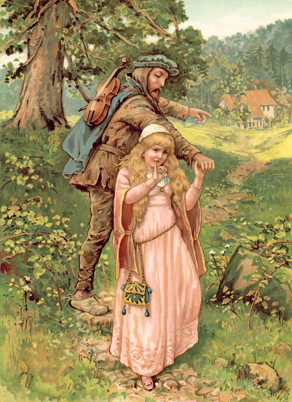 A Princesa e o Mendigo (cromolito) de Ada Dennis