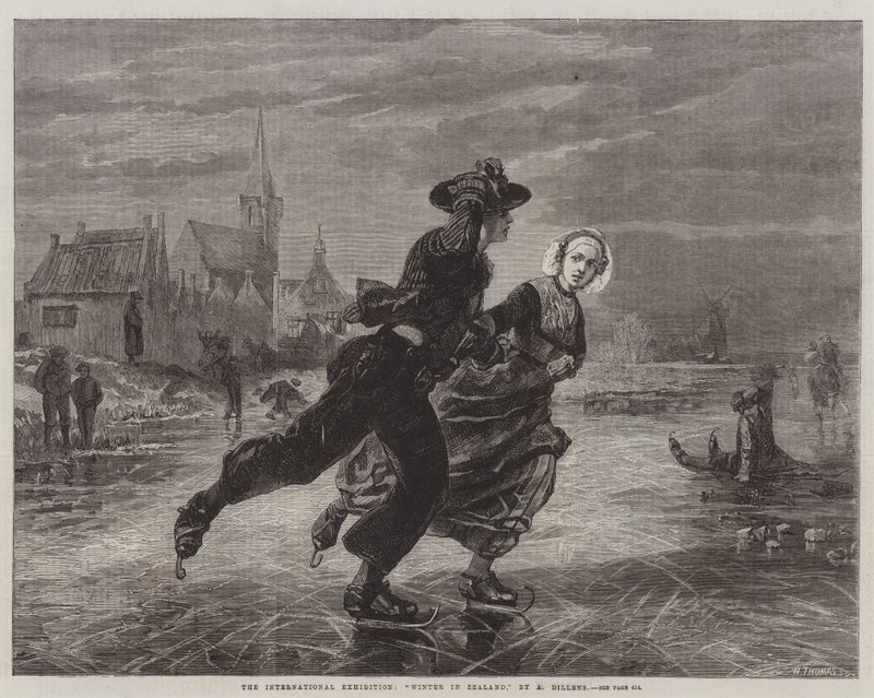 A exposição internacional, inverno na Zelândia de Adolf Alexander Dillens