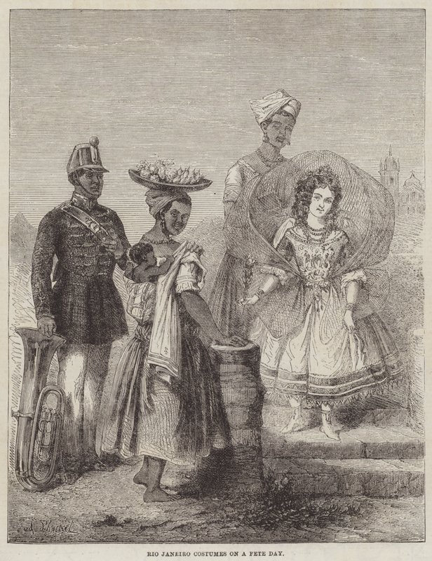 Trajes do Rio de Janeiro em um dia de festa de Adolphe DHastrel