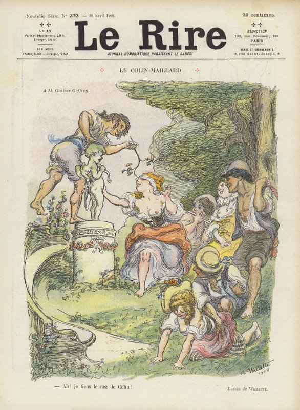 Cego mans buff. Ilustração para o riso de Adolphe Leon Willette