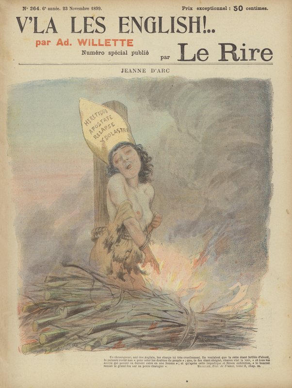 Joana d&39;Arc, ilustração para o riso de Adolphe Leon Willette