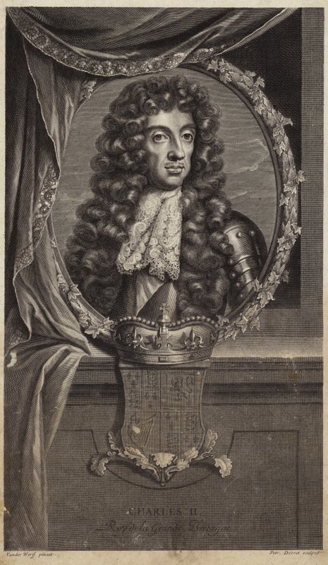 Retrato do rei charles ii de Adriaan van der Werff
