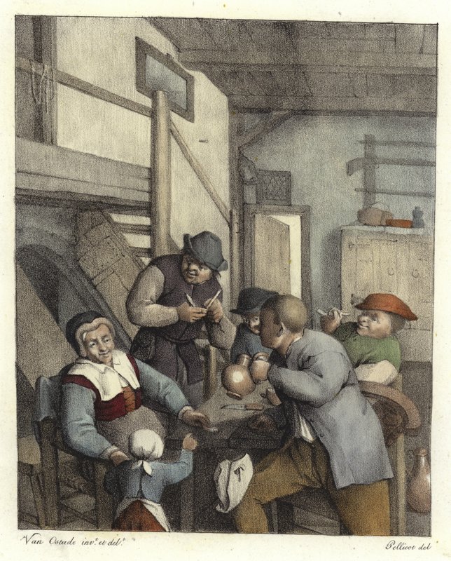 Camponeses holandeses bebendo de Adriaen Jansz. van Ostade
