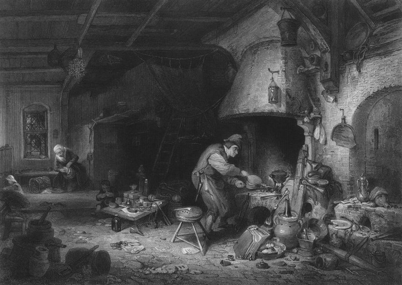 O Alquimista (gravura) de Adriaen Jansz. van Ostade