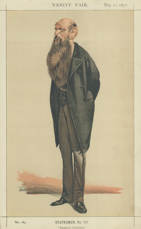 Sir Wilfrid Lawson (litografia a cores) de Adriano Cecioni