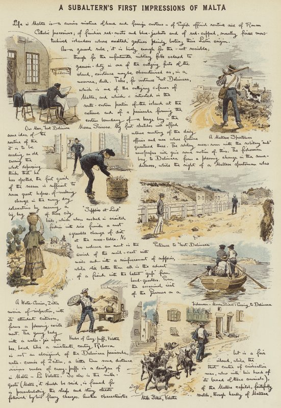 Primeiras Impressões de Subalterno de Malta (cromolitro) de Adrien Emmanuel Marie
