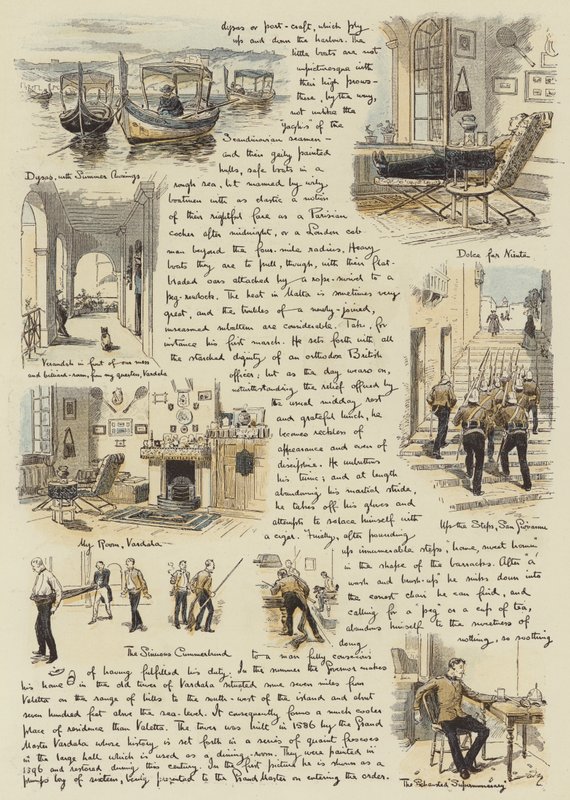 Primeiras Impressões de Subalterno de Malta (cromolitro) de Adrien Emmanuel Marie