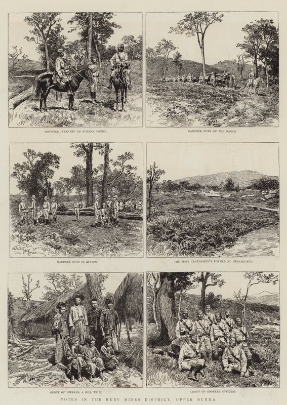 Notas no distrito de minas de rubi, Alta Birmânia de Adrien Emmanuel Marie