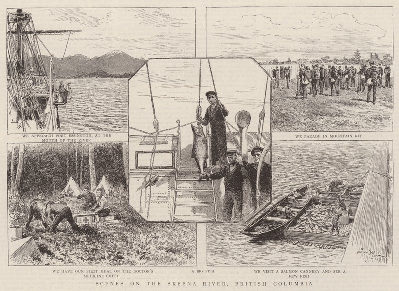 Cenas, ligado, a, rio skeena, columbia britânica de Adrien Emmanuel Marie