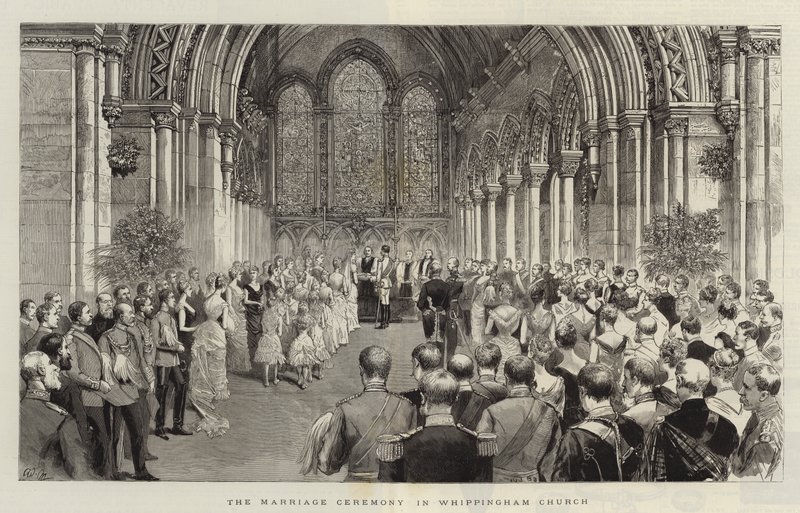 A cerimônia de casamento na igreja de Whippingham de Adrien Emmanuel Marie