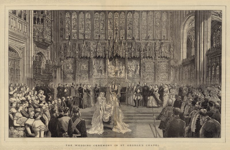 A cerimônia de casamento na capela de St George de Adrien Emmanuel Marie