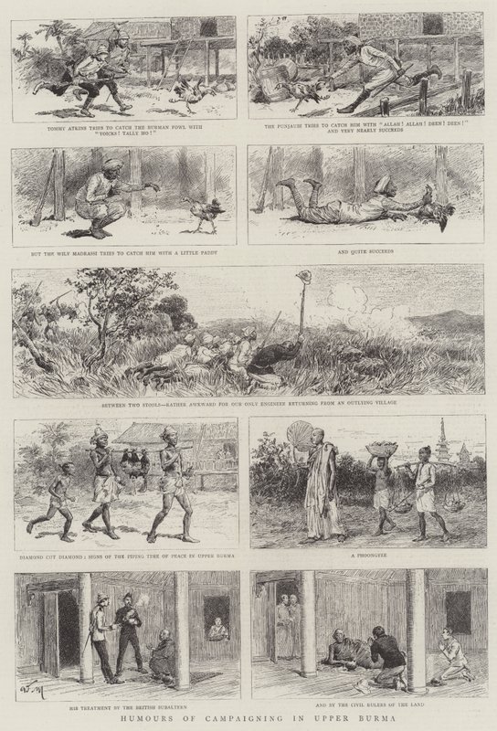 Humor da campanha na Alta Birmânia de Adrien Emmanuel Marie