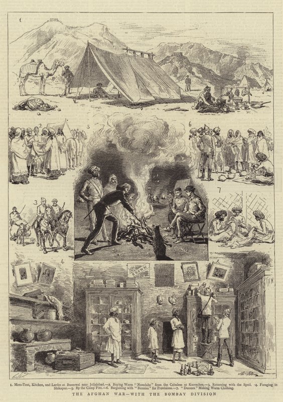 A Guerra do Afeganistão, com a Divisão de Bombaim de Adrien Emmanuel Marie