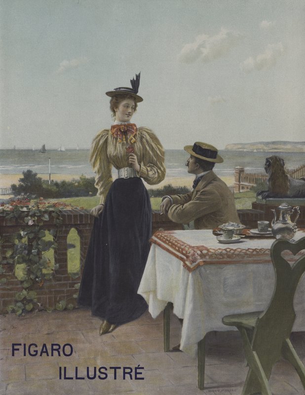 Em Villers-sur-Mer. Capa do Ilustre Figaro, julho de 1897 de Adrien Moreau