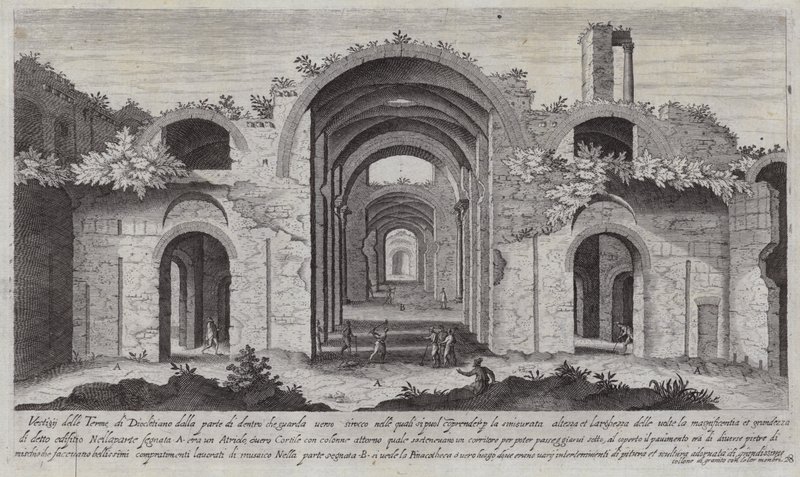 Banhos de Diocleciano, Roma (gravura) de Aegidius Sadeler or Saedeler