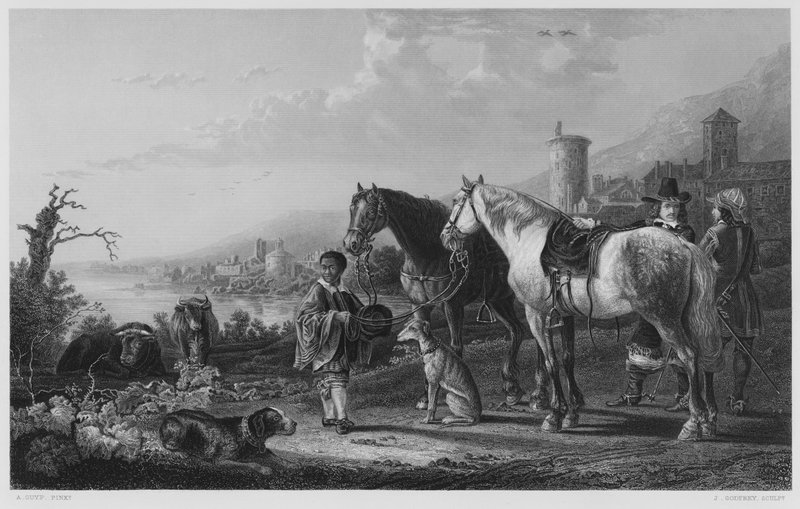 A Página Negra, da foto da Coleção Real (gravura) de Aelbert (after) Cuyp
